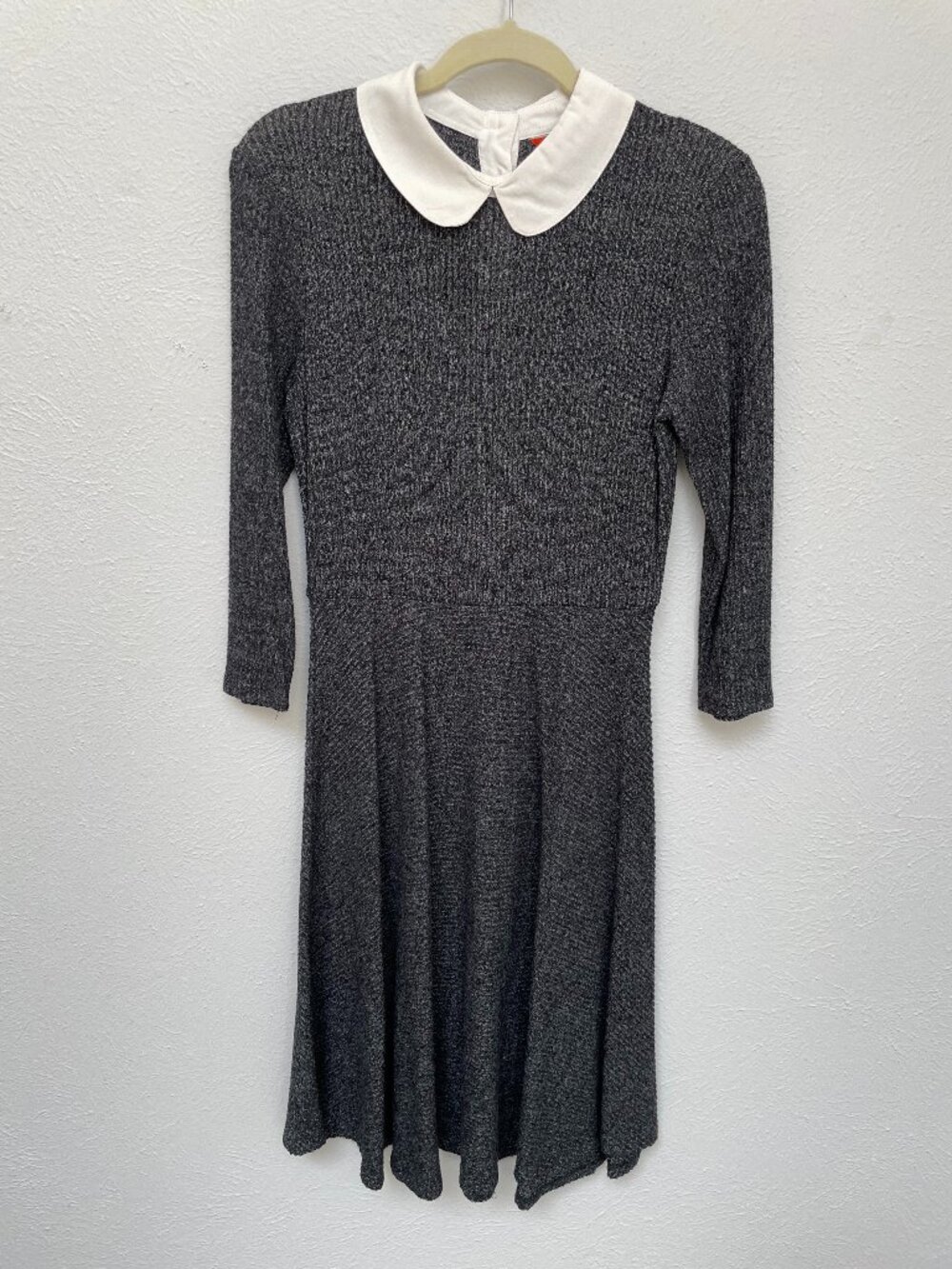 ModCloth "Perfectly Proper" Heathered Gray Knit Dress M